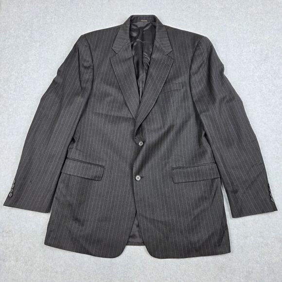 Hart Schaffner Marx Mens 42L Pinstripe Suit Jacket Made in USA Sport Coat Blazer - Picture 4 of 12